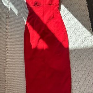 Zara Strapless Scarlet Dress
